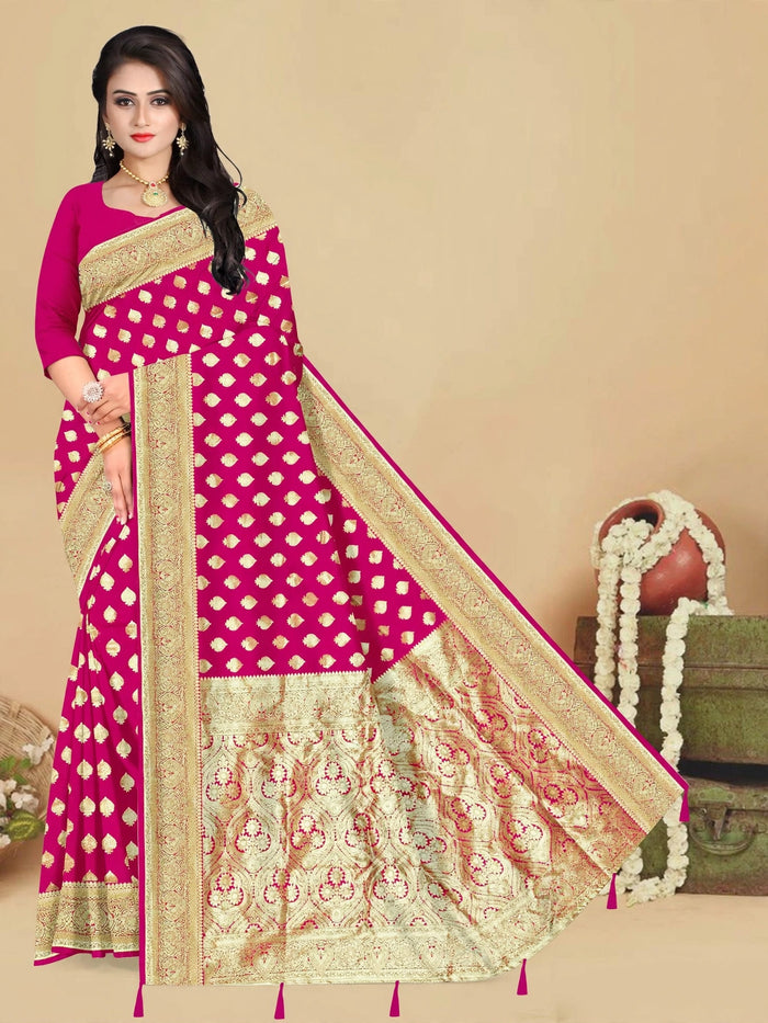 Magenta Color Woven saree Rich Pallu Silk Heritage-2