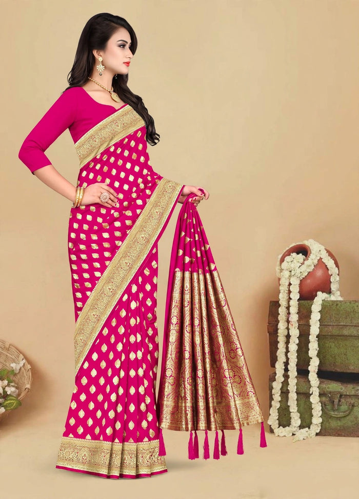 Magenta Color Woven saree Rich Pallu Silk Heritage-2