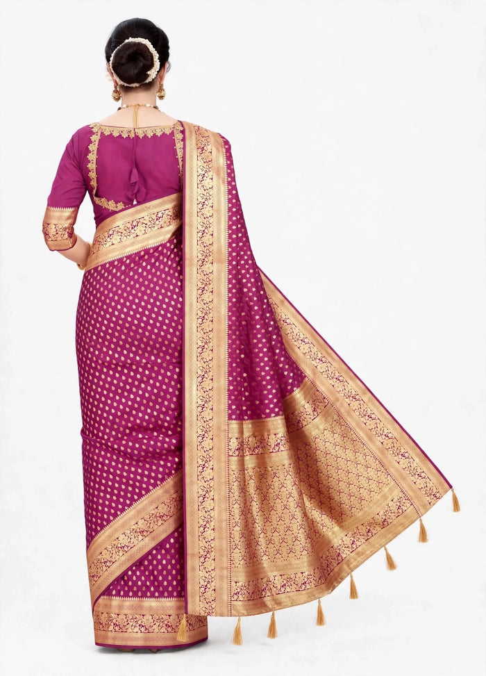 Magenta Color Woven saree Rich Pallu Silk Heritage-1