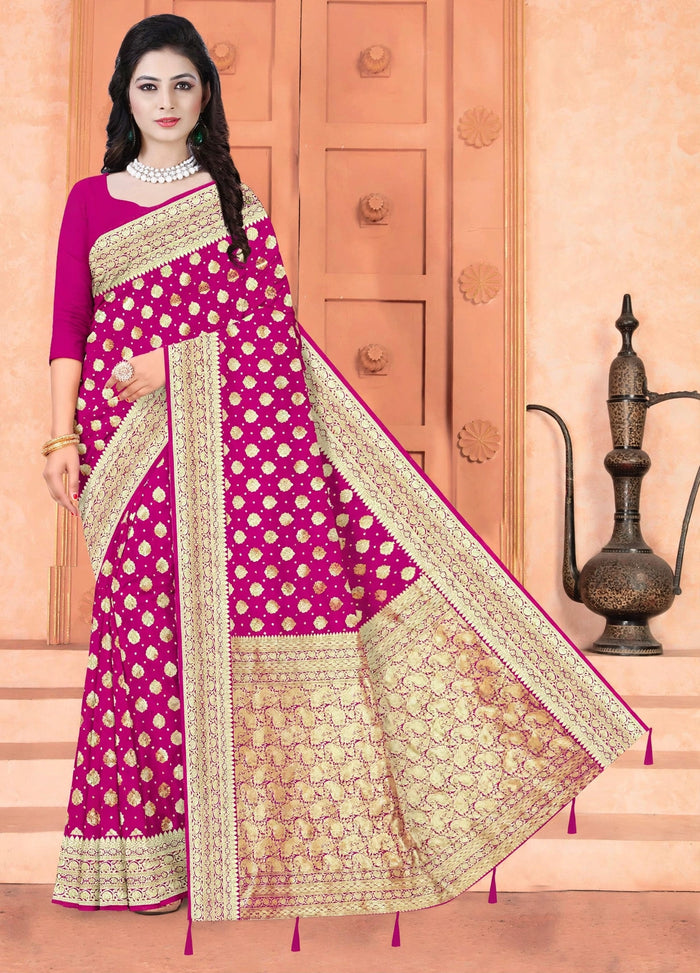 Magenta Color Woven saree Rich Pallu Silk Heritage-4