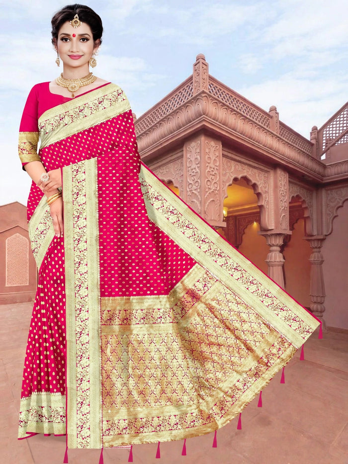 Red Color Woven saree Rich Pallu Silk Heritage-1